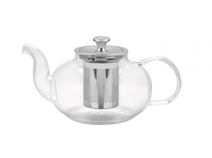 Bule para Chá em Vidro e Aço Inox com Infusor 1 L
