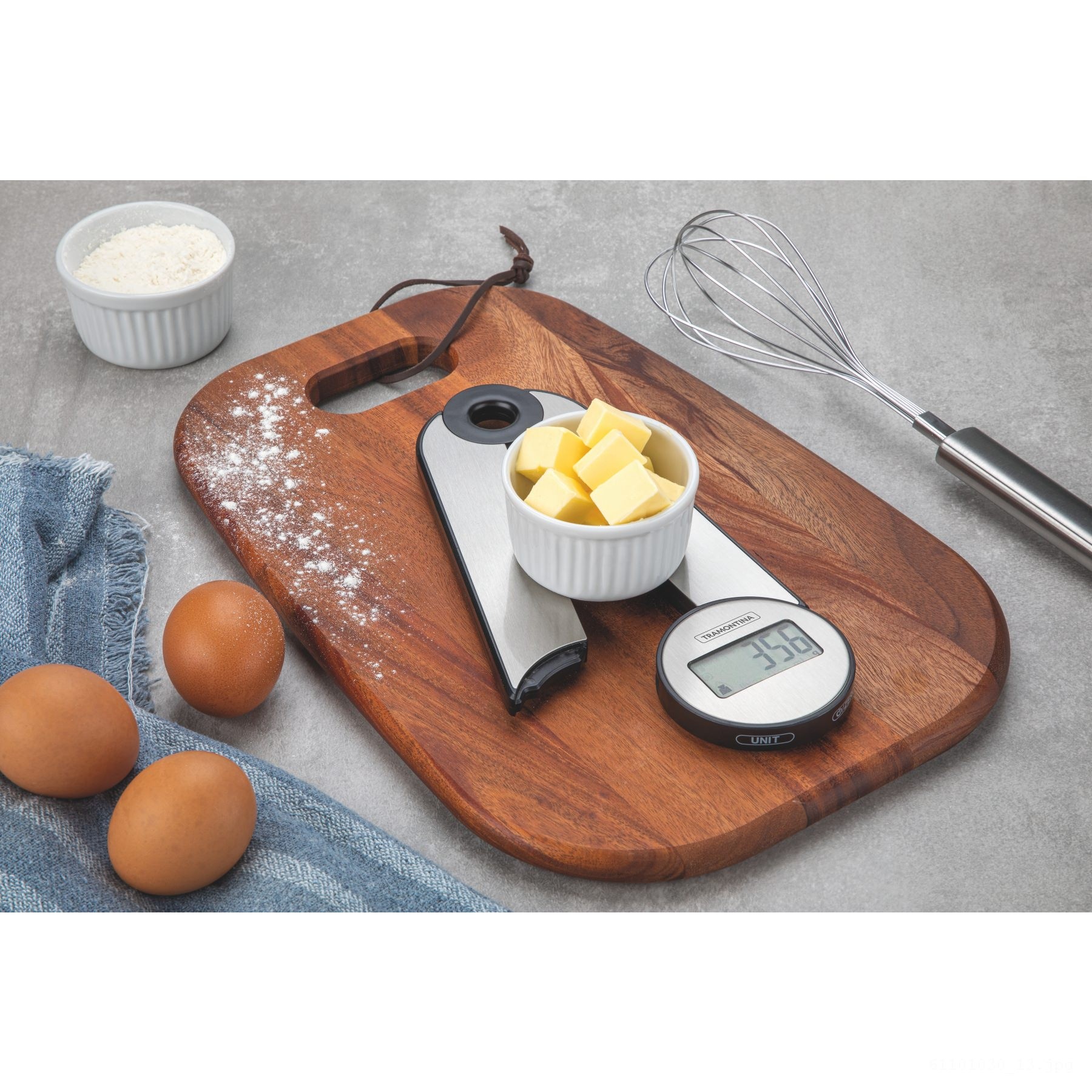 Balança Digital Adatto Dobrável para Cozinha em Aço Inox