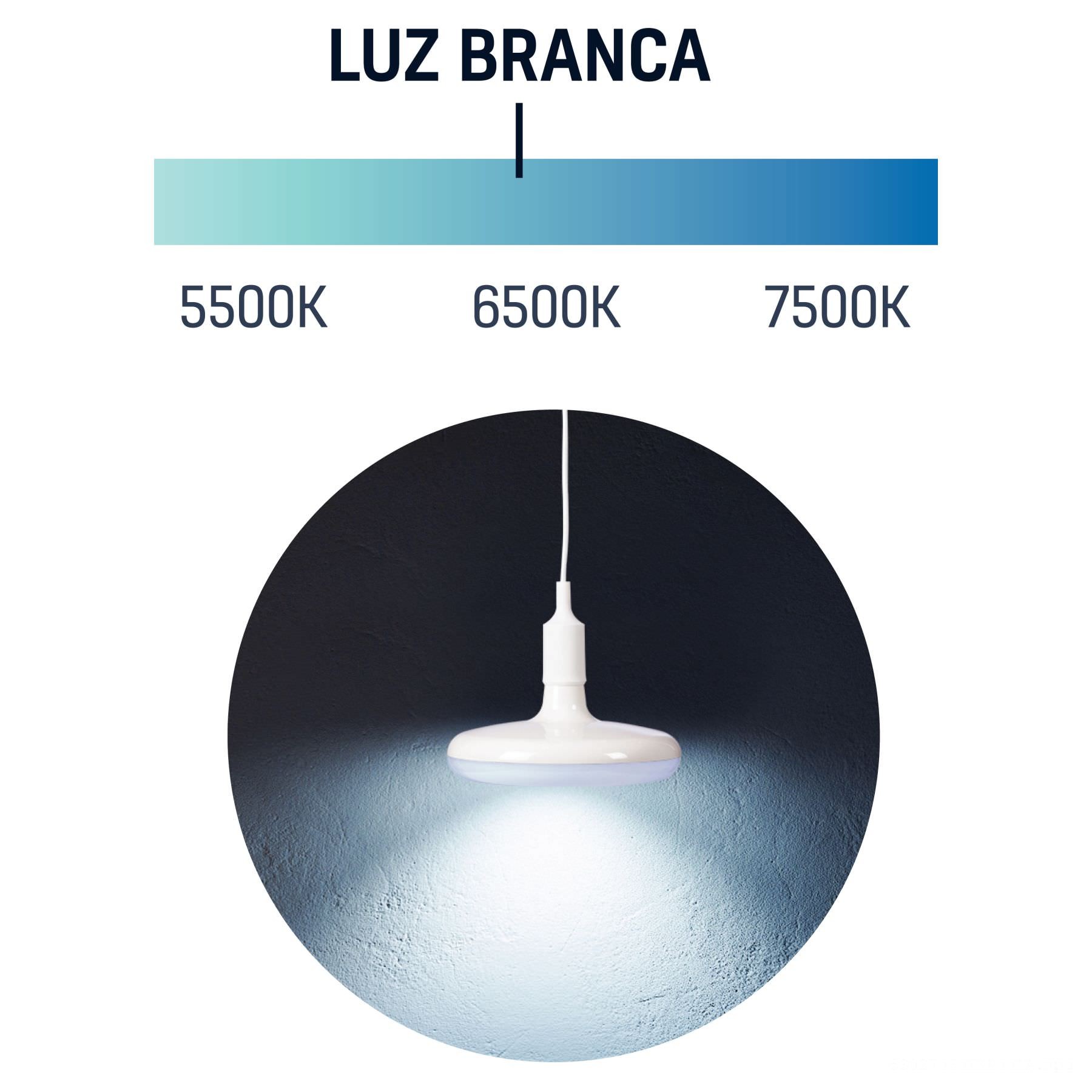 Luminária Pendente UFO 18 W 6500 K Branca